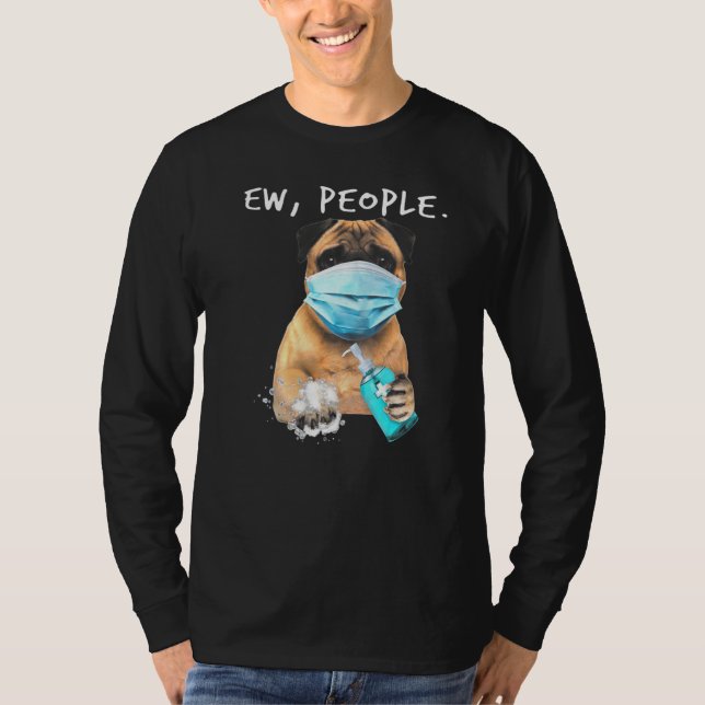 T-shirt Carlin Ew Personnes Chien Portant Un Masque Visage (Devant)