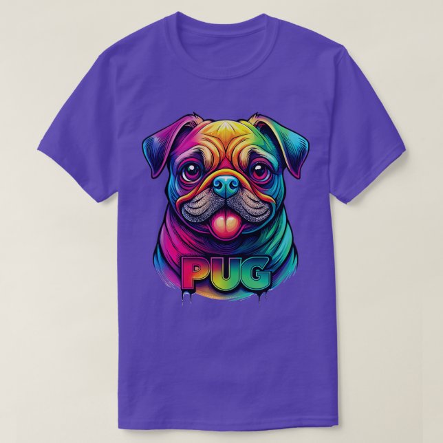 T-shirt carlin fou chien mignonne (Design devant)