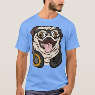 T-shirt Carlin Hipster avec casque et lunettes