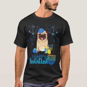 T-shirt Carlin juif Chien Menorah Casquette Chanukah Hanou