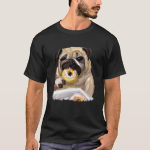 T-shirt Carlin mangeant un beignet 3