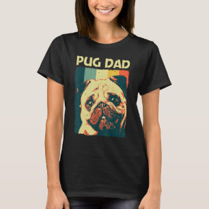 T-shirt Carlin mignon Pour Papa Père Pet Chien Chien De Ra