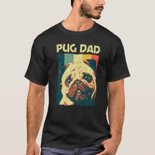 T-shirt Carlin mignon Pour Papa Père Pet Chien Chien De Ra