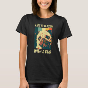 T-shirt Carlin Mignonne Pour Hommes Femmes Animaux De Comp
