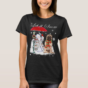 T-shirt Carlin Père Noël Chien Noël Snowman Xmas Pyjama