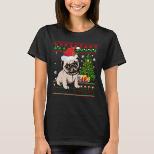 T-shirt Carlin Père Noël laid - Joyeux Noël avec les cadea