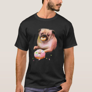 T-shirt Carlin qui mange un beignet 2