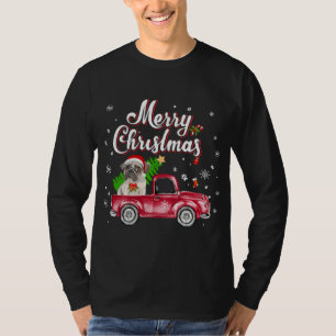 T-shirt Carlin Retriever Roue Camion rouge Pyjama de Noël