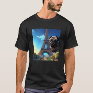 T-shirt Carlin Tour Eiffel France Paris Hommes Femmes Fill