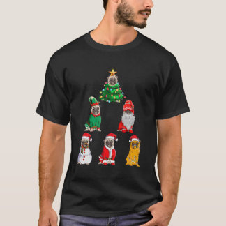 T-shirt Carlin Tree Père Noël Gnomes Elf Costume Amoureux