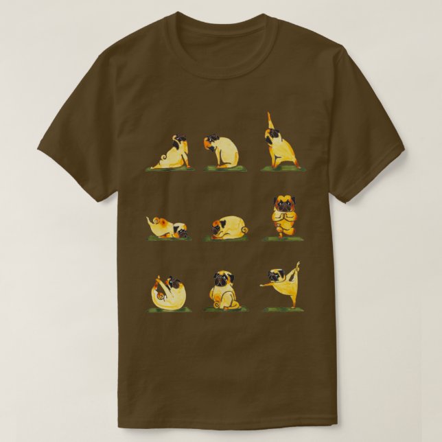 T-shirt Carlin Yoga Aquarelle (Design devant)
