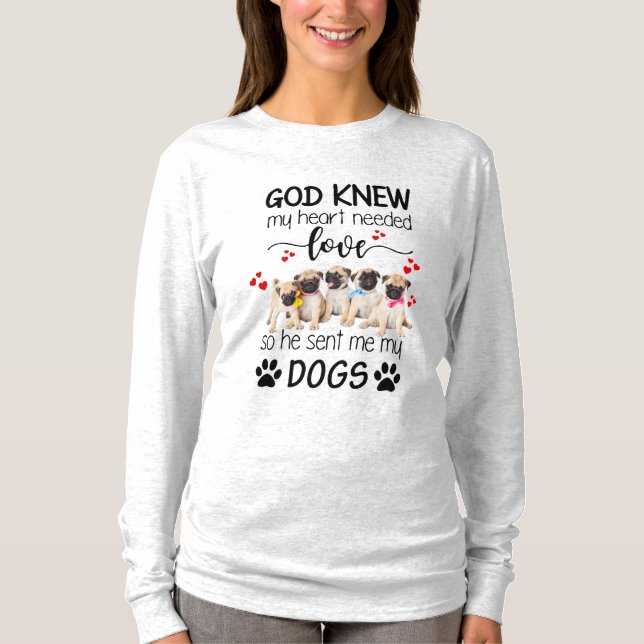 T-shirt Carlins Dieu connaît mon coeur a besoin d'amour Am (Devant)