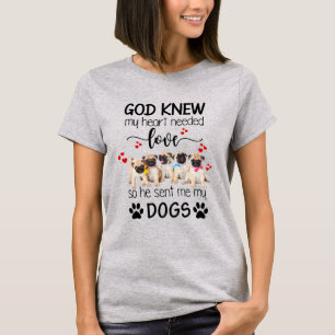 T-shirt Carlins Dieu connaît mon coeur a besoin d'amour Am
