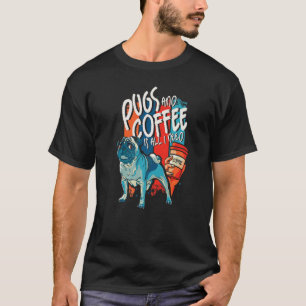 T-shirt Carlins Et Café Est Tout Ce Dont J'Ai Besoin Carli