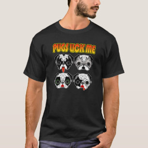 T-shirt Carlins Me Lick Me Drôle Puggy Lickers Carlin Amis