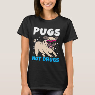 T-shirt Carlins pas drogues Je mange chiot Carlin amoureux