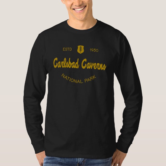 T-shirt Carlsbad Caverns National Park Classic Script Styl (Devant)