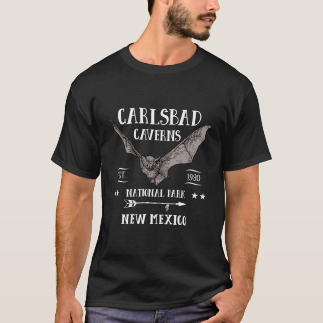 T-shirt Carlsbad Caverns Parc national Bat (Devant)