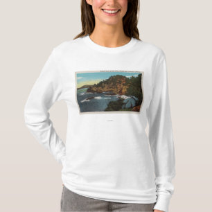 T-shirt Carmel, CA - côte rocailleuse sur le point Lobos
