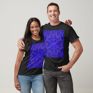 T-shirt Carnation Bleue Bohème Abstrait Floral Graphic