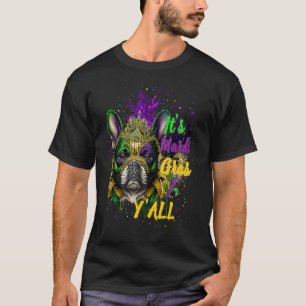 T-shirt Carnaval Bouledogue Français Mardi Gras Yall Masca