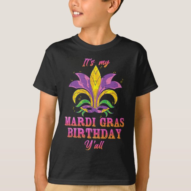 T-shirt Carnaval C'Est Mon Mardi Gras Anniversaire Yall Ma (Devant)
