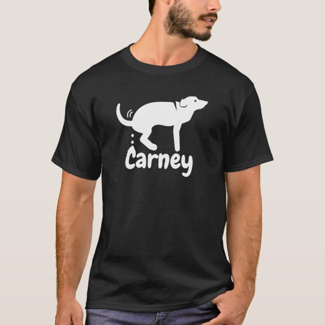 T-shirt Carney Dog Pooping (logo blanc) (Devant)