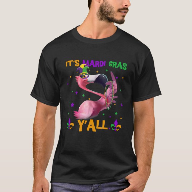 T-shirt Carnival Party Flamingo Mardi Gras (Devant)