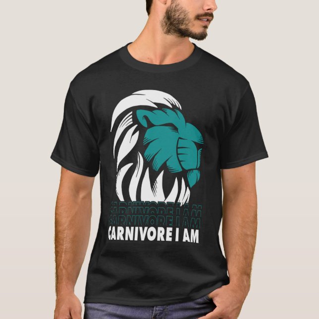 T-shirt Carnivore I Am Lion Meat  Carnivore Diet (Devant)