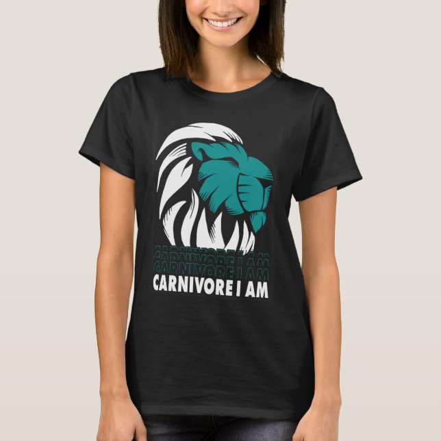 T-shirt Carnivore I Am Lion Meat  Carnivore Diet (Devant)