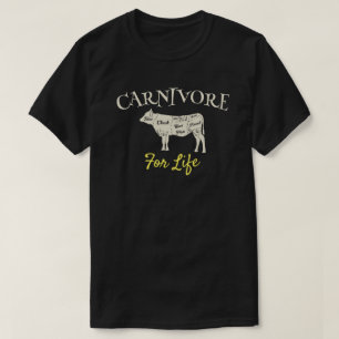 T-shirt Carnivore pour la vie de mangeur de viande
