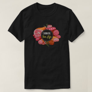 T-shirt Carnivore pour la vie Zéro Carb Viande de mangeur