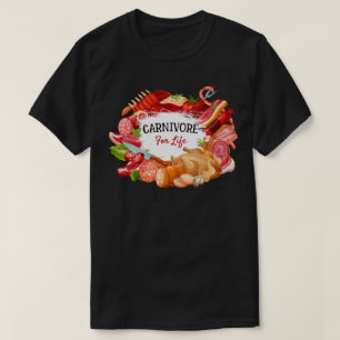 T-shirt Carnivore pour la vie Zéro Carb Viande de mangeur