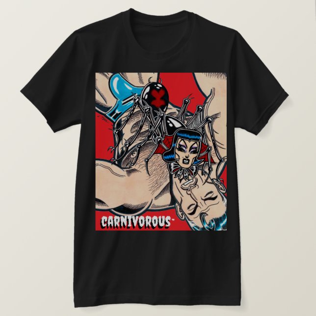 T-shirt Carnivorous™/Veuve noire (Design devant)