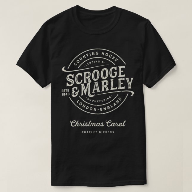 T-shirt Carol de Noël, Marley de Scrooge, Design de vacanc (Design devant)