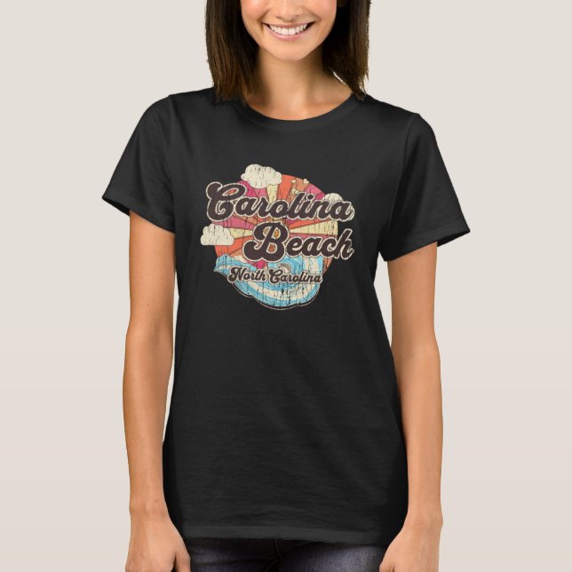 T-shirt Carolina Beach NC Summertime Vacationing Waves (Devant)
