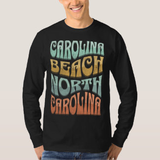 T-shirt Carolina Beach NC Vacances d'été Groovy Su