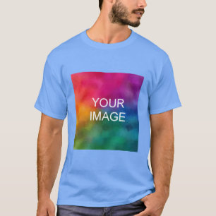 T-shirt Carolina Bleu Couleur Modèle Personnalisé Ajoute