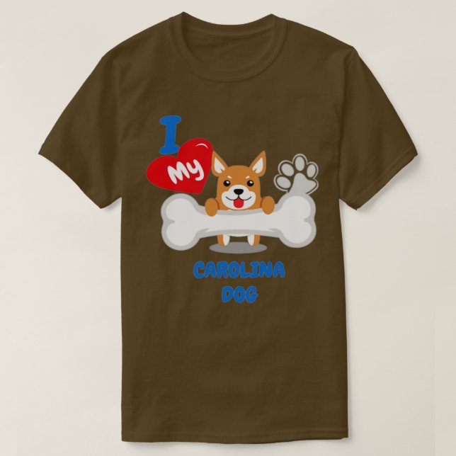 T-shirt CAROLINA Chien mignon Idée cadeau Chien drôle Chie (Design devant)