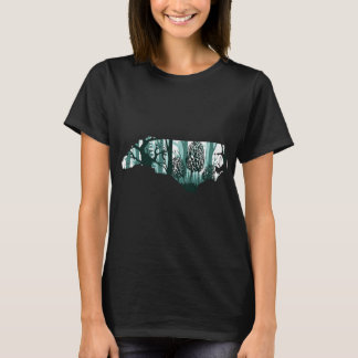 T-shirt Carolina Nord Carte Morel Champagne