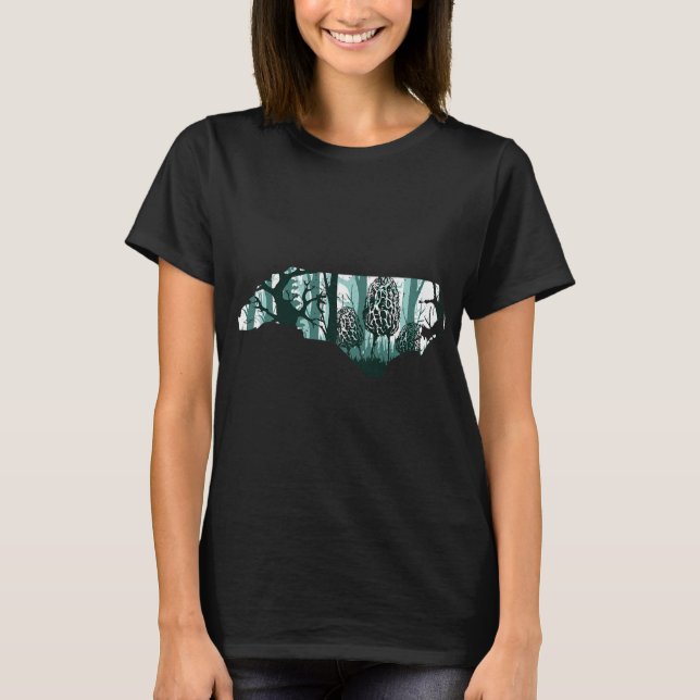 T-shirt Carolina Nord Carte Morel Champagne (Devant)