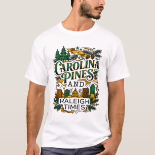T-shirt Carolina Pines et bâtiment du Capitole illustrés