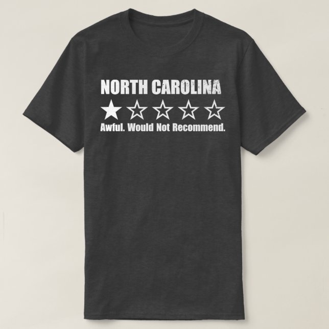 T-shirt Caroline du Nord Un examen 1 (Design devant)