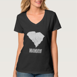 T-shirt Caroline du Sud Mamaw Silhouette State Coolest Gra