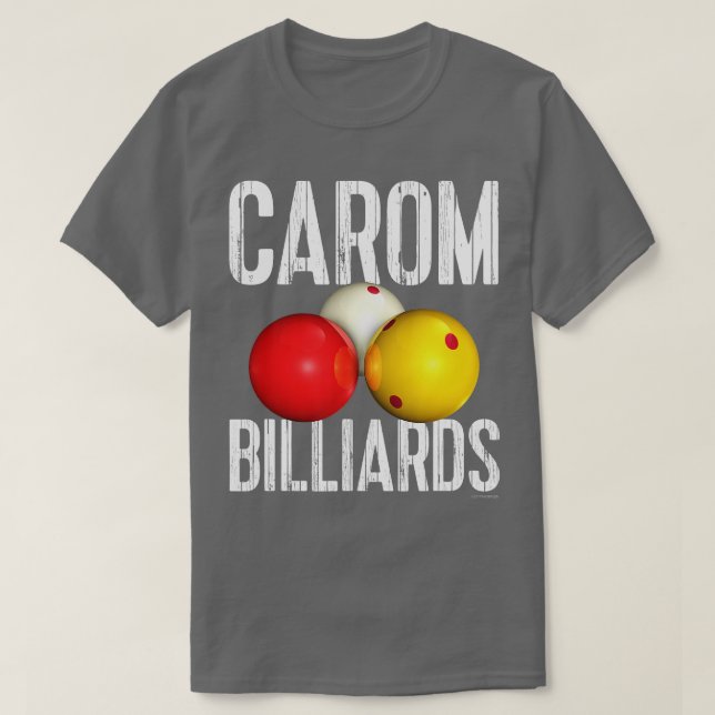 T-shirt CAROM BILLIARDS Cool en état de détresse (Design devant)