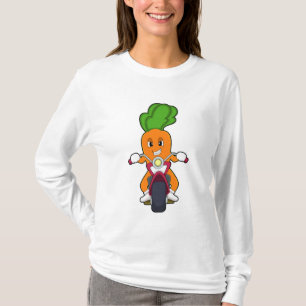 T-shirt Carotte comme Biker avec Motorcycle.PNG