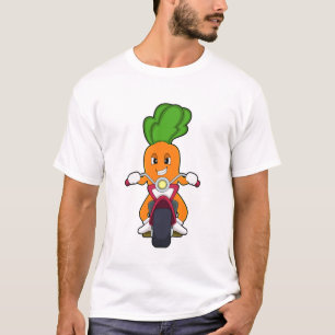 T-shirt Carotte comme Biker avec Motorcycle.PNG