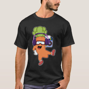 T-shirt Carotte dans la musique avec casque