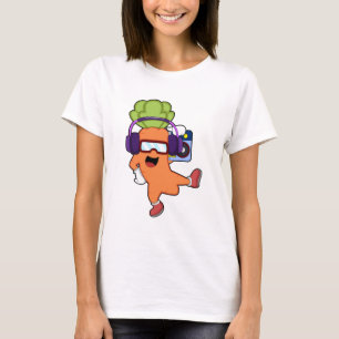 T-shirt Carotte dans la musique avec casque