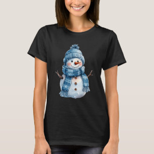 T-shirt Carotte de neige Casquette bleu nez et neige d'hiv